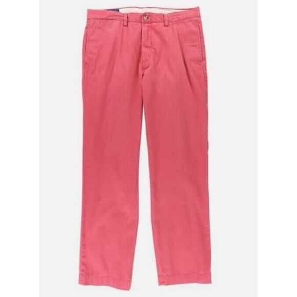 Polo Ralph Lauren 32x32 Men's Flat Front Red Classic Fit Bedford Chino Pant - Picture 1 of 1
